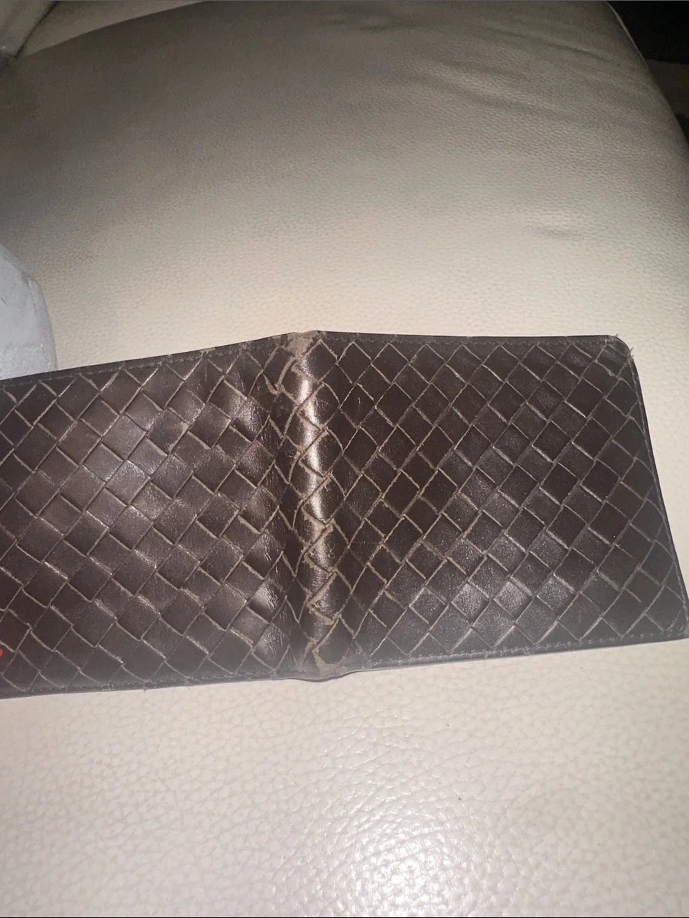 Bottega Veneta Dark Brown Intrecciato Leather Wallet